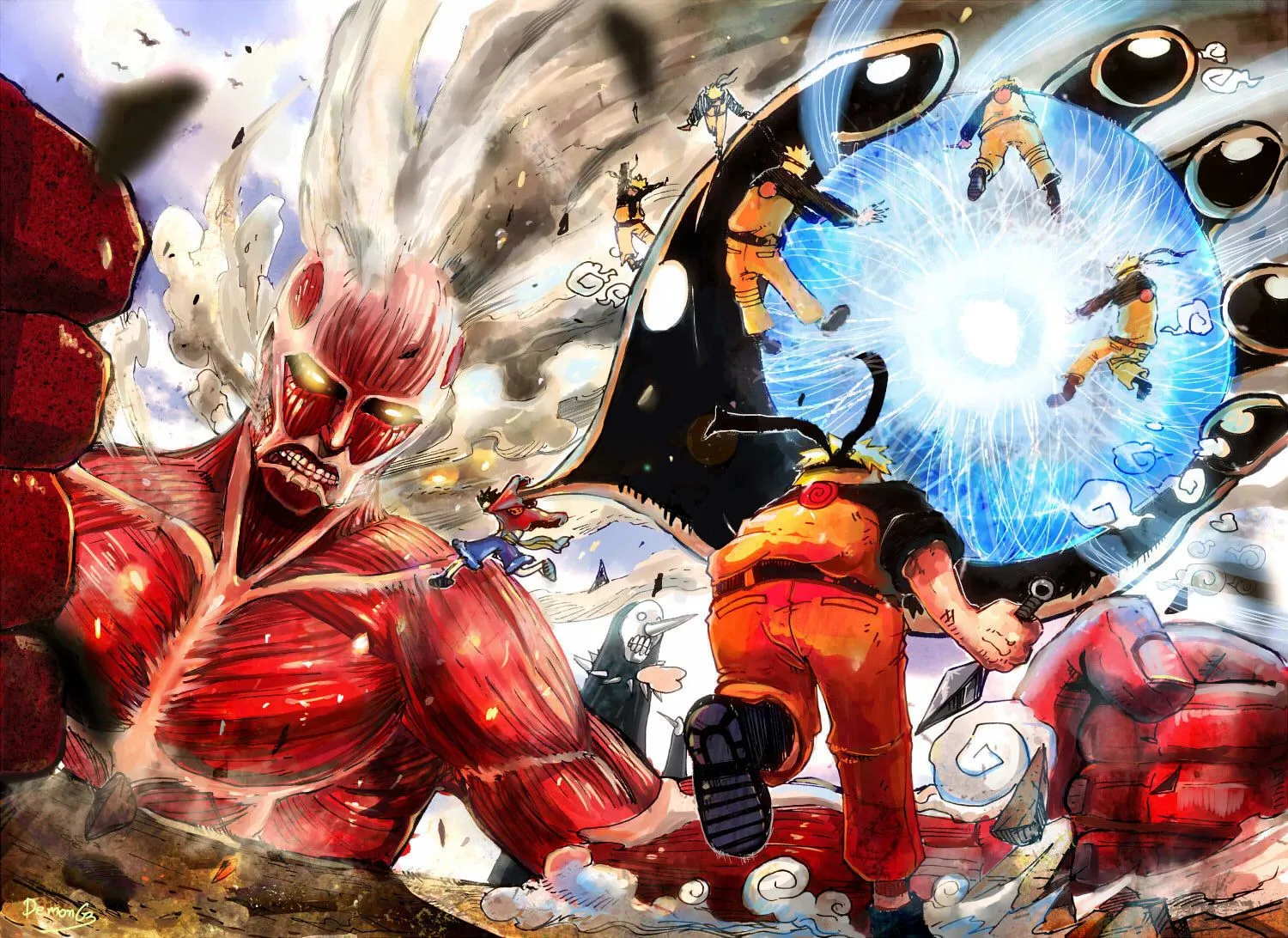 Naruto One Piece SNK